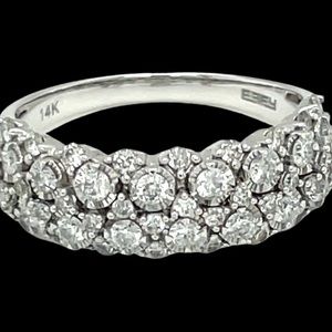 🤎🐾LNWT Effy Diamond cluster band WG 💎 new video 💎